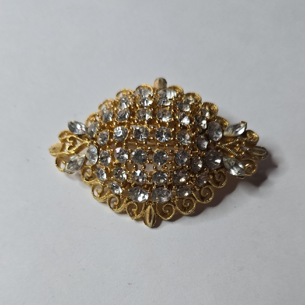 Gold-Tone Crystal Statement Brooch - Women Jewelry